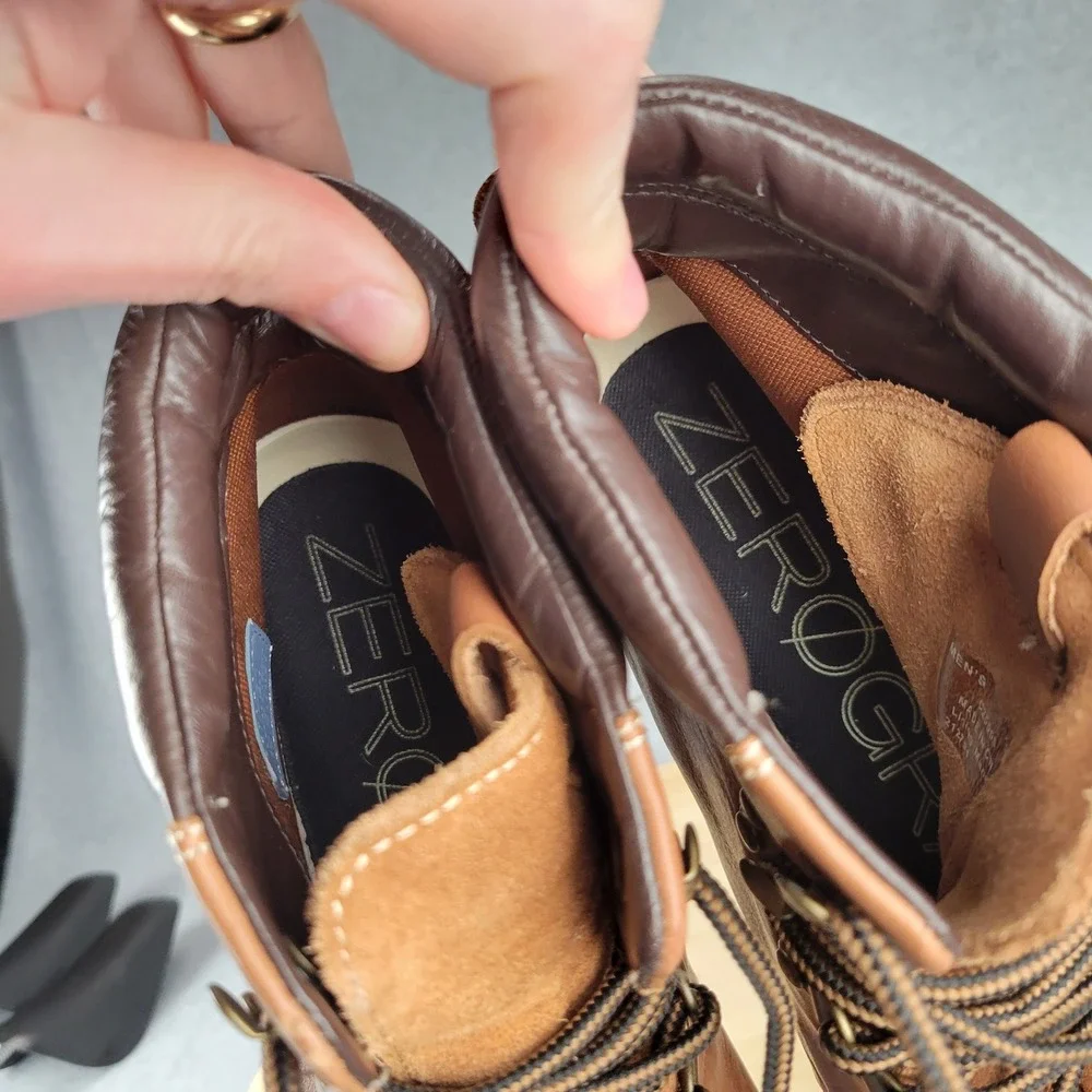 Cole Haan Zerogrand‎ Hiker Boots Mens 11.5 Tan Leather Water Resistant C25555